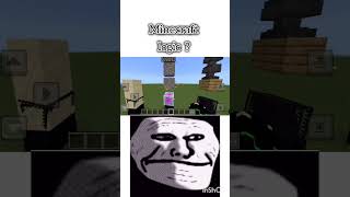 Minecraft logic? troll face #minecraft #viral #youtubeshorts #trending