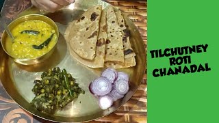 Sesamechutney Chana Dal And Roti #dinner