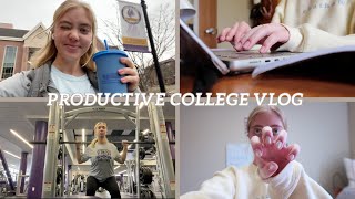 productive college day in my life: homework, shopping, cleaning | vlog | university of scranton