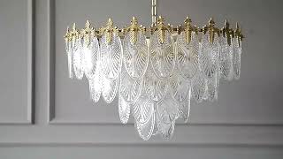 Vintage Crystal Leaf Chandelier@korewolamp