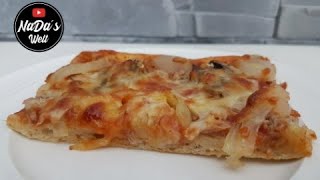 Thunfisch-Pizza / Pizza mit Thunfisch, Zwiebel & Pilze / NaDas Welt Rezepte