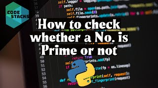 Prime Checker in Python