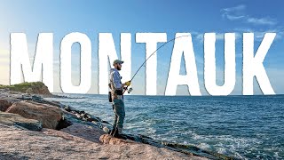 Montauk GIANTS on Topwater Surf Fishing!