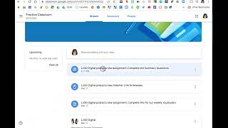 Google Classroom: Student View Submitting Work Spanish