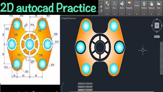 2d Autocad practice. autocad excercise 2