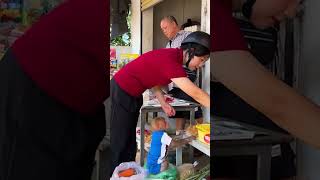 Bibi goes to the market to buy groceries #monky #babymonkey #shorts #cute #monkey #funny #cute #baby