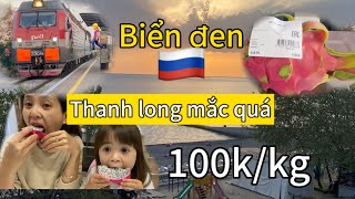 Cuộc sống Nga- Buổi chiều của hai má con- mua thanh long trong siêu thị- ngon quá