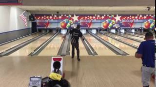 Jason Davis Bowling a 300 Perfect Game Bowl America 2016 Ball #3 10th Frame (Pyramid Blue Print)