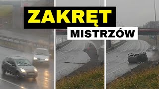 ⚠️ Poślizg na zakręcie zakończony groźnym wypadkiem❗️🎥