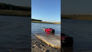 Custom SCX24 Launching a Boat!