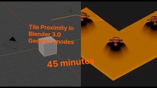 Tile Proximity in Blender 3.0 Geometrynodes