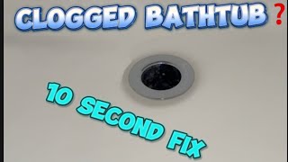 Fix your slow draining Bathtub in 10 seconds! WATCH THIS ‼️