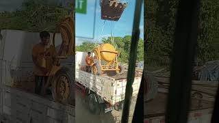 LOADING BAGGER MIXER  #short #shortvideo #excavator #mixer