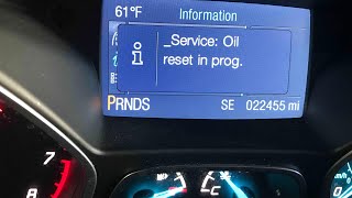 2014-2017 Ford Escape Oil Life Reset