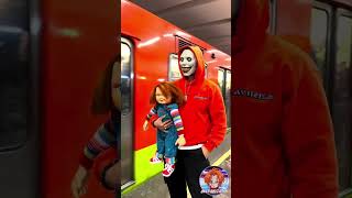 CHUCKY Y GGJ EN EL METRO DE MÉXICO CDMX #chucky