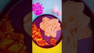 I made potato tomato and layered parathas for breakfast #trending #shortsviral