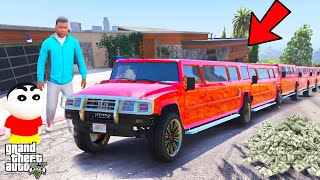 Franklin and Shinchan Make A World LONGEST CAR in LOS SANTOS IN GTA V