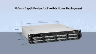 TERRAMASTER U8-423 NAS Rackmount 2U High Performance N5095 Quad-Core CPU, 4GB DDR4, 2.5GbE Port x 2