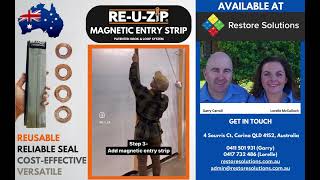 RE-U-ZIP™ Reusable Magnetic Entry Strip - Available at Restore Solutions | Australia