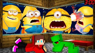 JJ and Mikey HIDE from Scary Jerry , Mel , Gus , Dave Minions from Despicable Me 4 Minecraft Maizen