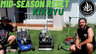 Height of Cut Reset // Mid-season Renovation on Kikuyu Lawn