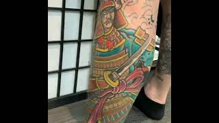 Zen Black Irezumi - Aidan Mann - Samurai Katana Hannya Irezumi Leg Sleeve - 2020