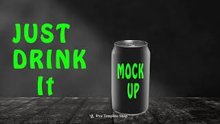 Soda Drink Can Mockup - 360 Spin |Free After Effects Template |