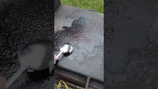 Seasoning my Firebox #offsetsmoker #bbq  #firebox