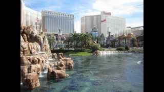 Mirage Las Vegas Entrance Waterfall - Venetian, Harrah's, Casino Royale Las Vegas Strip