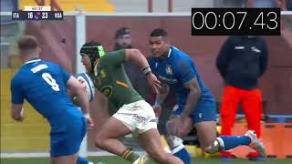 Cheslin Kolbe scores one of the fastest tries 7.43 Seconds!