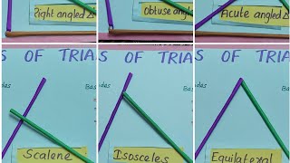 maths teaching aids/types of triangle teaching aids/B.Ed teaching aids