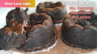 Oreo Lava cake hanya 3 bahan Tanpa Tepung | cara membuat Oreo Lava cake