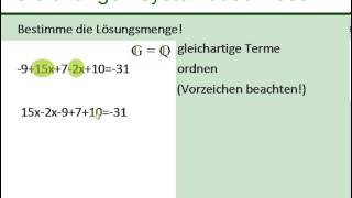 Gleichungen lösen - Aufgaben und Lösungen (7)