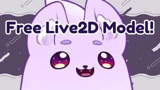 Free Live2D VTuber Ghost Puppy Model by Faf!