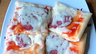 Домашняя ПИЦЦА С СЫРОМ И КОЛБАСОЙ. Рецепт пиццы в духовке.