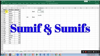 Sumif & Sumifs in excel | Excel tutorials in Hindi | Excel for beginners