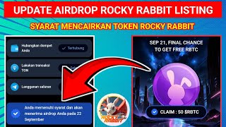 UPDATE SYARAT LISTING DI ROCKY RABBIT | CARA MENARIK SALDO TOKEN ROCKY RABBIT LANGSUNG KE TON WALLET