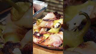 Вкусные закуски к пиву с сыром перцем и беконом #чопохавать #рецепт #shorts