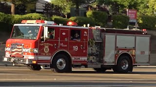 Sacramento Fire Department Medic 20, Engine 19, Truck 2 & Engine 2 Responding Code 3