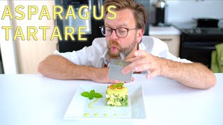 How to Make Asparagus Tartare with Egg and Purée | Best Asparagus Tartare Recipe | Vegetarian Recipe