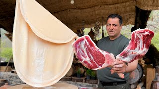 Chef Tavakkul Cooks A Unique Dish - Beshbarmak! Delicious Meat with Dough and Vegetables