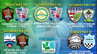 THIS WEEK: EPLWA match schedule for May 29-31, 2015