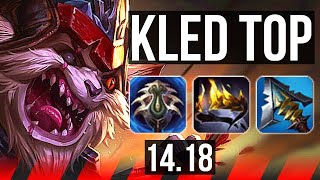 KLED vs YASUO (TOP) | 6 solo kills, 1000+ games | EUW Diamond | 14.18