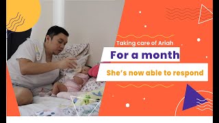 Taking care of Ariah alone for a month | She's now able to respond  #vlog10 #buhayofw