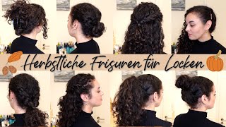 HERBSTLICHE FRISUREN FÜR LOCKEN 🍂✨ | 7 verschiedene Styles - auch für "Anfänger" 🤩🍁  | IamAniva