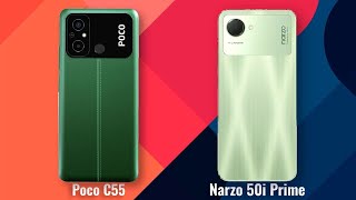 8k phones Poco C55 vs Realme Narzo 50i Prime Androidverse