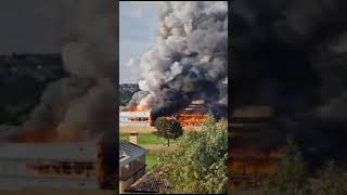 Ryder Cup grandstand & hospitality tent at Marco Simone caught fire today #rydercup2023