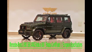 Mercedes-Benz G 800  Brabus 800 ( Brabus Certificate ) / European Specifications