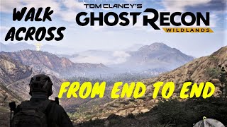 HOW BIG IS THE MAP in Ghost Recon Wildlands? Walk Across the Map NE SW