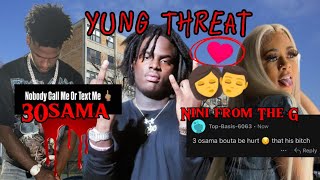 Yung Threat Shot His Brother 3o$ama’s Girlfriend Nini From Potomac Gardens! (StroffingTV)